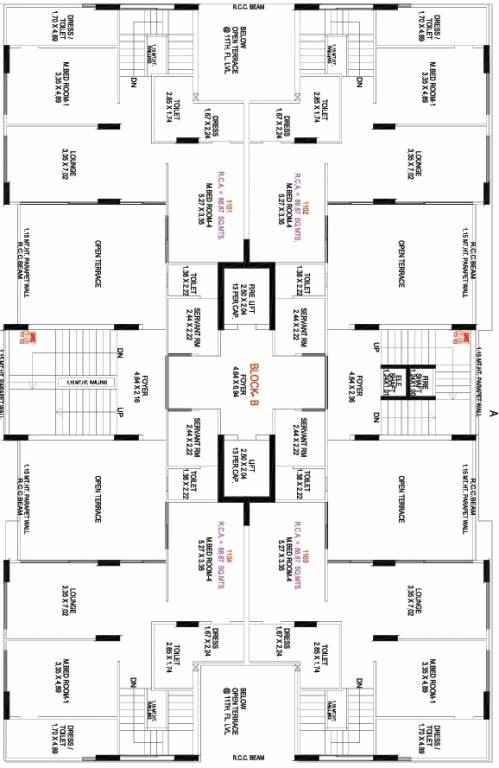  grandeur B Cluster Plan for 12th Floor