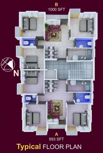  sunshine-galaxy Sunshine Galaxy Cluster Plan from 1st to 4th Floor