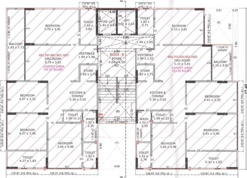  shikhar-shila Block B Cluster Plan from 7th to 10th Floor