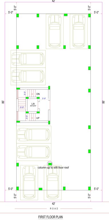  durga flats Durga Flats Cluster Plan for ground parkingFloor