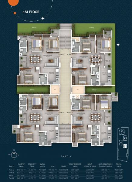 Block B Part A Cluster Plan for 1st Floor aashi-ville Block B Part A Cluster Plan for 1st Floor