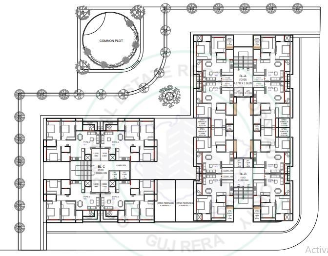  the pushkar A Cluster Plan for 1st Floor
