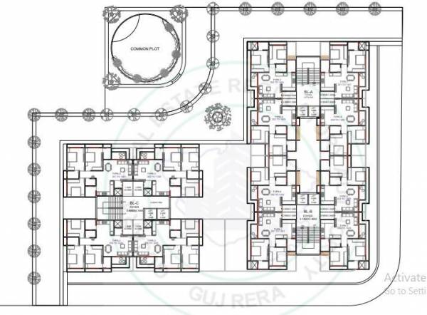  the-pushkar B Cluster Plan from 2nd to 14th Floor