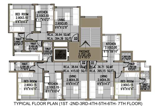  anant-and-radhika-heights Building No 1 & Building No 2 Cluster Plan