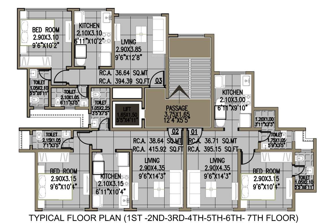  anant and radhika heights Building No 1 & Building No 2 Cluster Plan