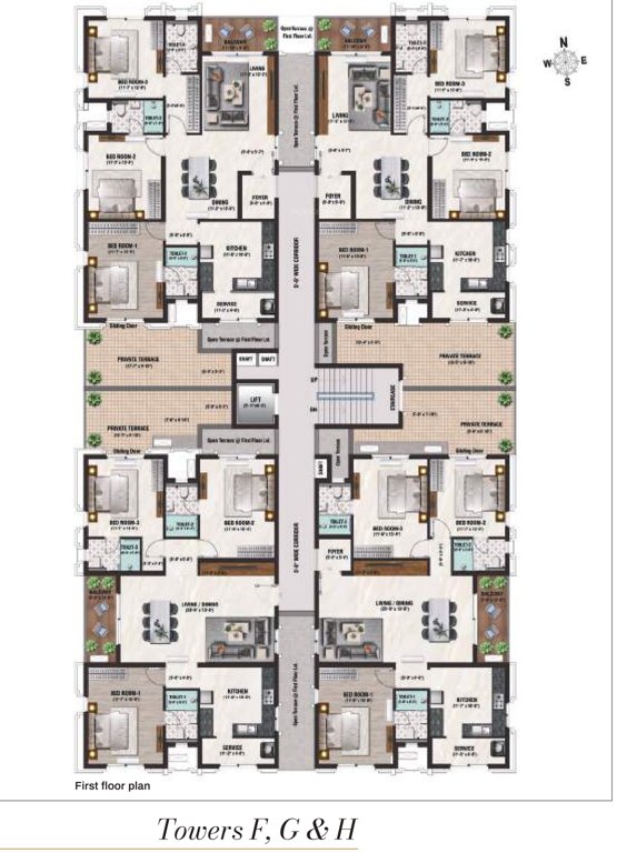 nu tech central park Nu Tech Central Park Tower F Cluster Plan for 1st Floor