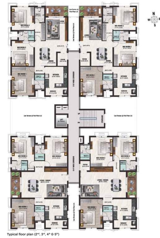 nu tech central park Nu Tech Central Park Tower F Cluster Plan from 2nd to 5th Floor