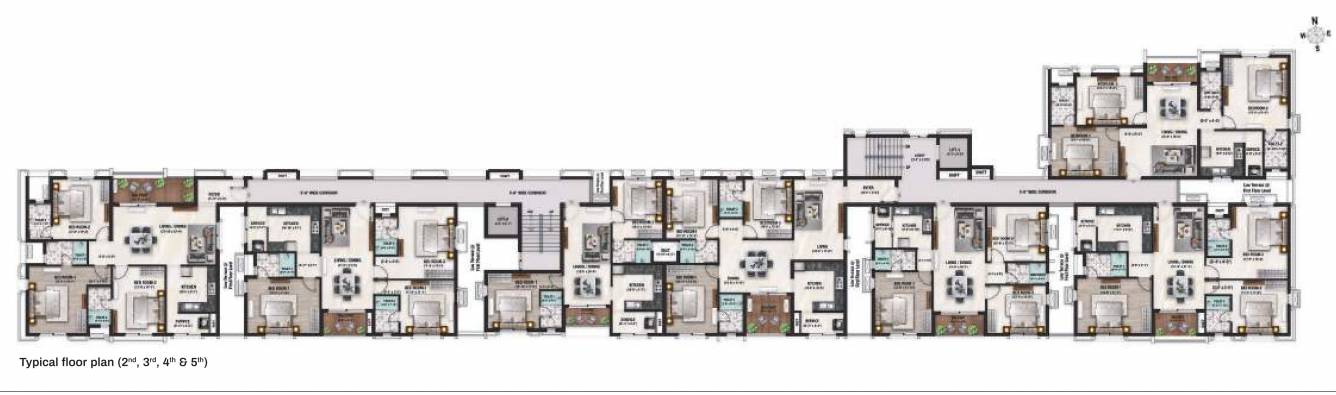 nu tech central park Nu Tech Central Park Tower L Cluster Plan from 2nd to 5th Floor