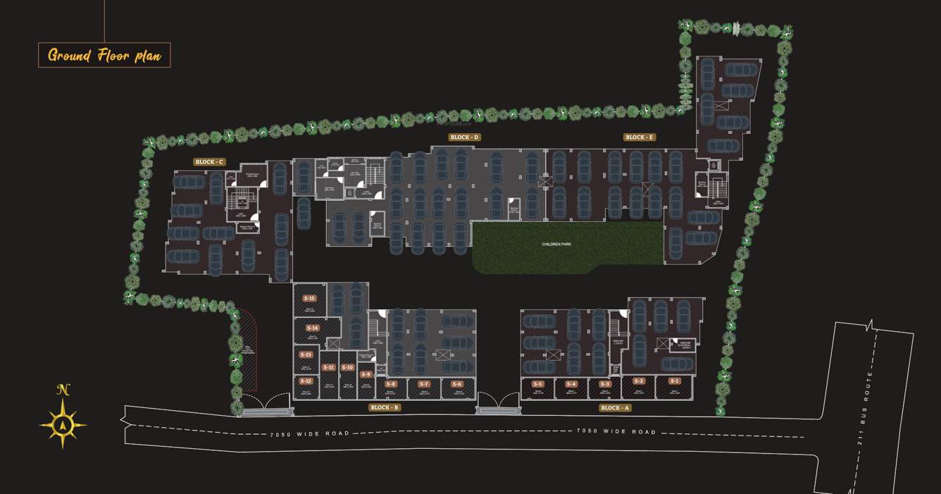  the valentine Block A Cluster Plan for ground Floor