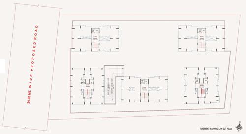  shyam-yamuna Tower A,B,C,D,E Cluster Plan For Basement