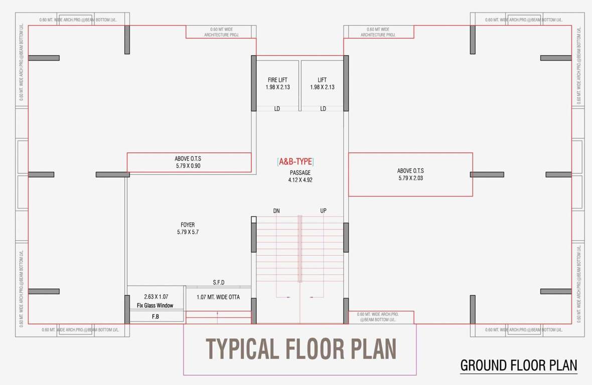  shyam yamuna Tower A,B Cluster Plan for ground Floor