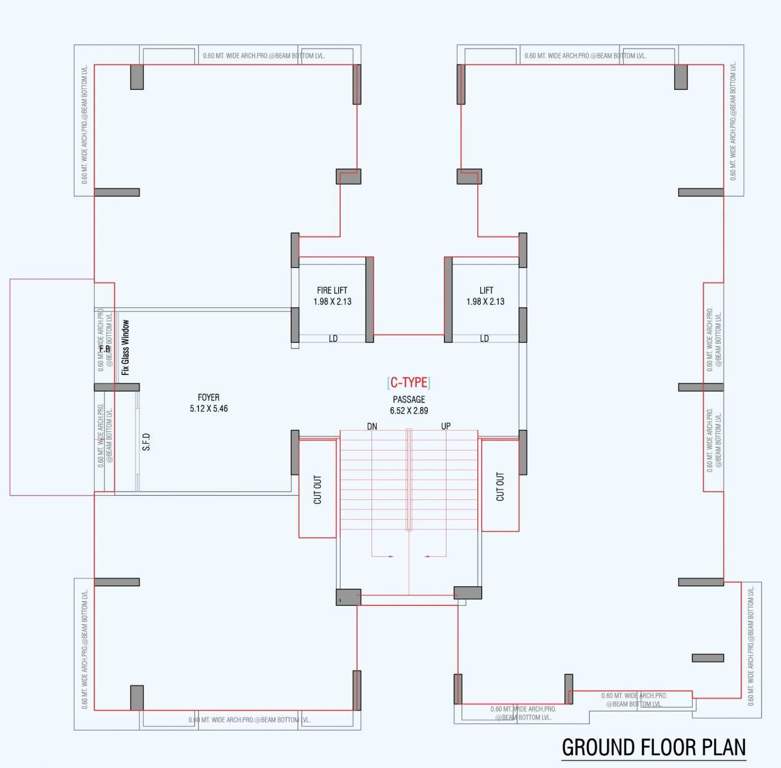  shyam yamuna Tower C Cluster Plan for ground Floor