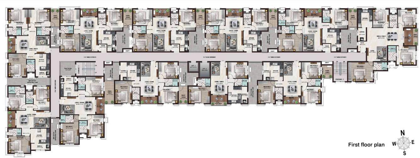  central park Tower D Cluster Plan for 1st Floor