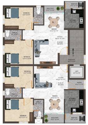  orchid Orchid Cluster Plan from 1st to 3rd Floor