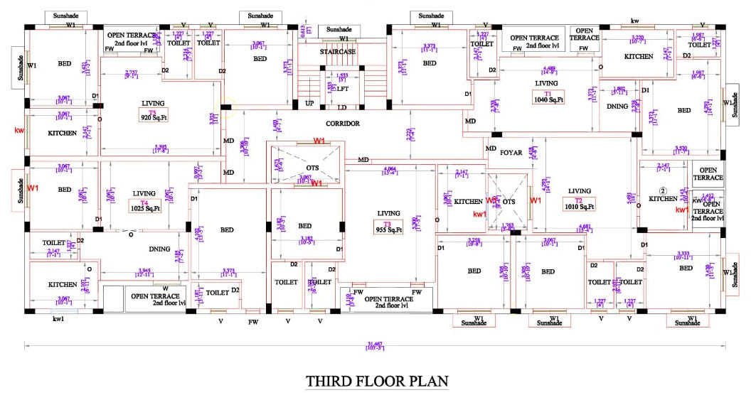  navrang flats Navrang Flats Cluster Plan for 3rd Floor