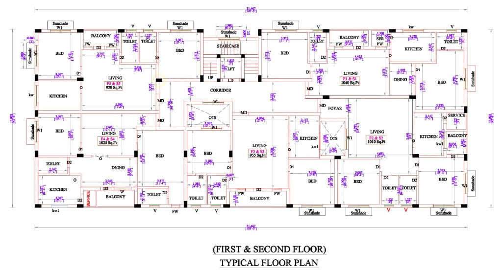  navrang flats Navrang Flats Cluster Plan from 1st to 2nd Floor
