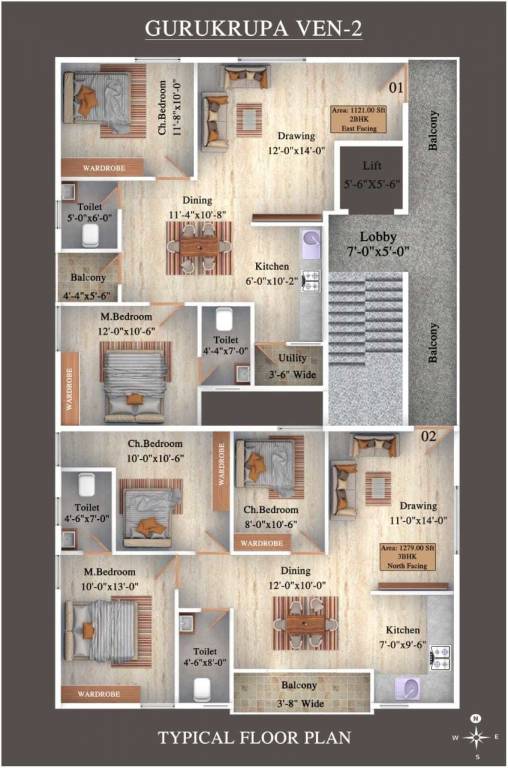  lotus Lotus Cluster Plan from 1st to 5th Floor