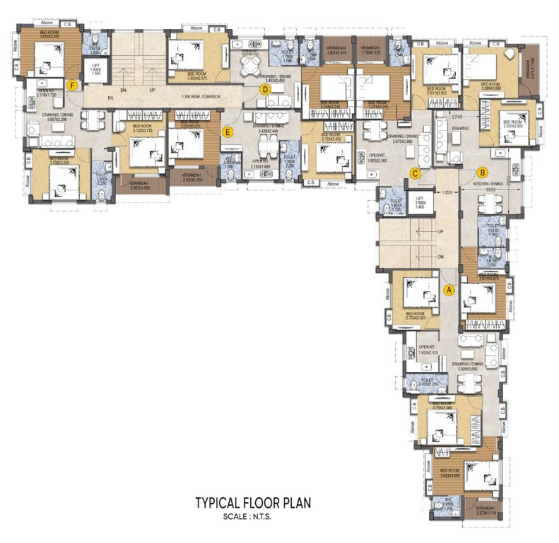 selena Selena Cluster Plan for Typical Floor