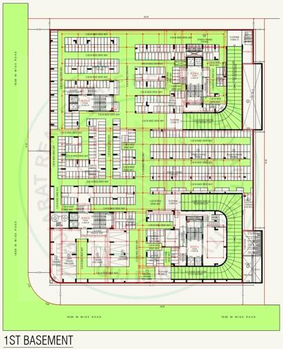  turquoise-glamouere Block A Cluster Plan for Basement 1 Floor