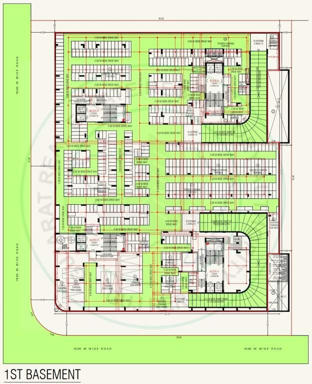  turquoise glamouere Block A Cluster Plan for Basement 1 Floor