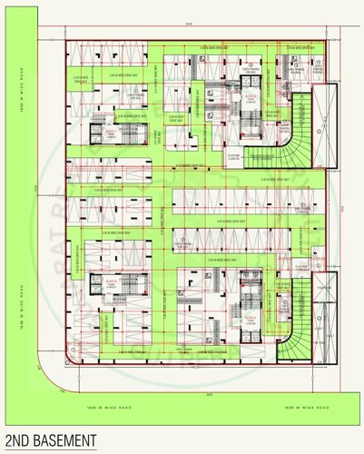  turquoise-glamouere Block B Cluster Plan for Basement 2 Floor