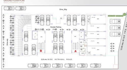  divya-jyoti-heights Tower A Cluster Plan for ground Floor