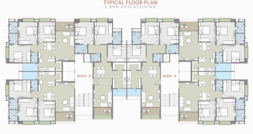  divya-jyoti-heights Tower A Cluster Plan from 1st to 7th Floor