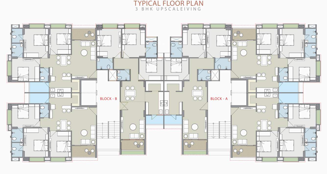  divya jyoti heights Tower A Cluster Plan from 1st to 7th Floor