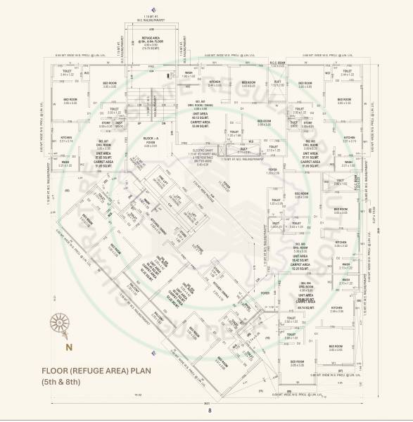  the-skyon Block A Cluster Plan from 5th to 8th Floor