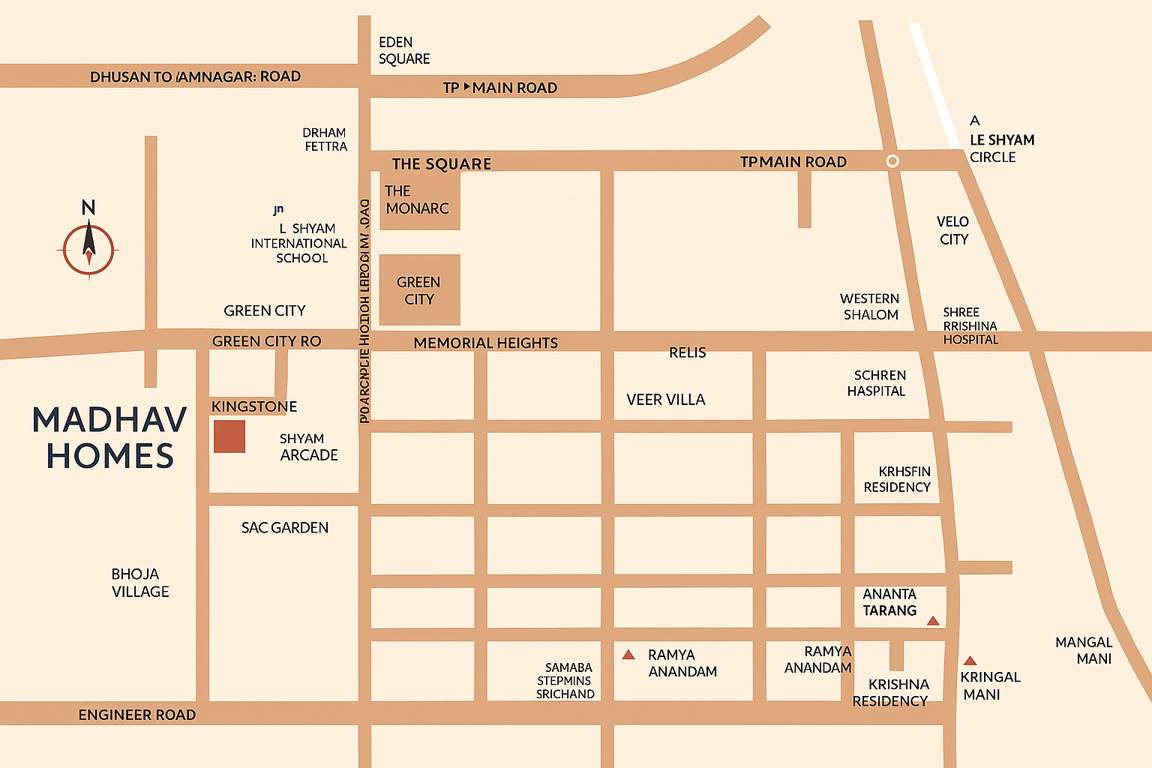 madhav homes Location Plan