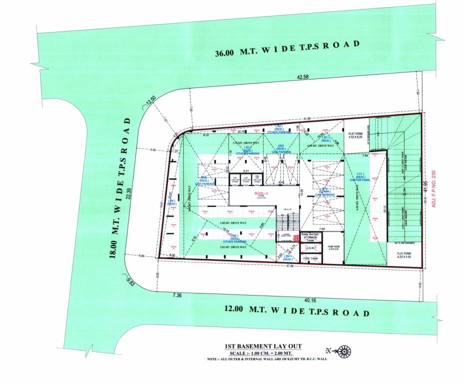  monarc nexus Tower A Cluster Plan for Basement Floor