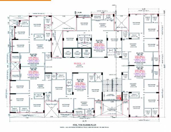  monarc-nexus Tower A Cluster Plan from 5th to 7th Floor