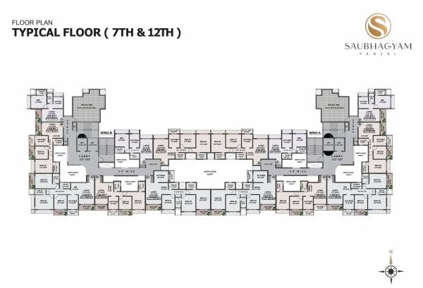  saubhagyam Wing A-B Cluster Plan