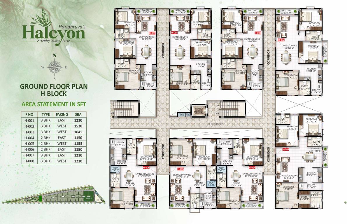  halcyon Cluster Plan from 1st to 8th Floor