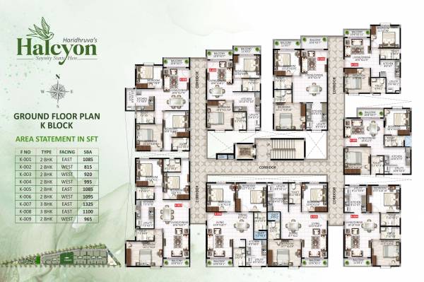  halcyon Cluster Plan from 1st to 9th Floor