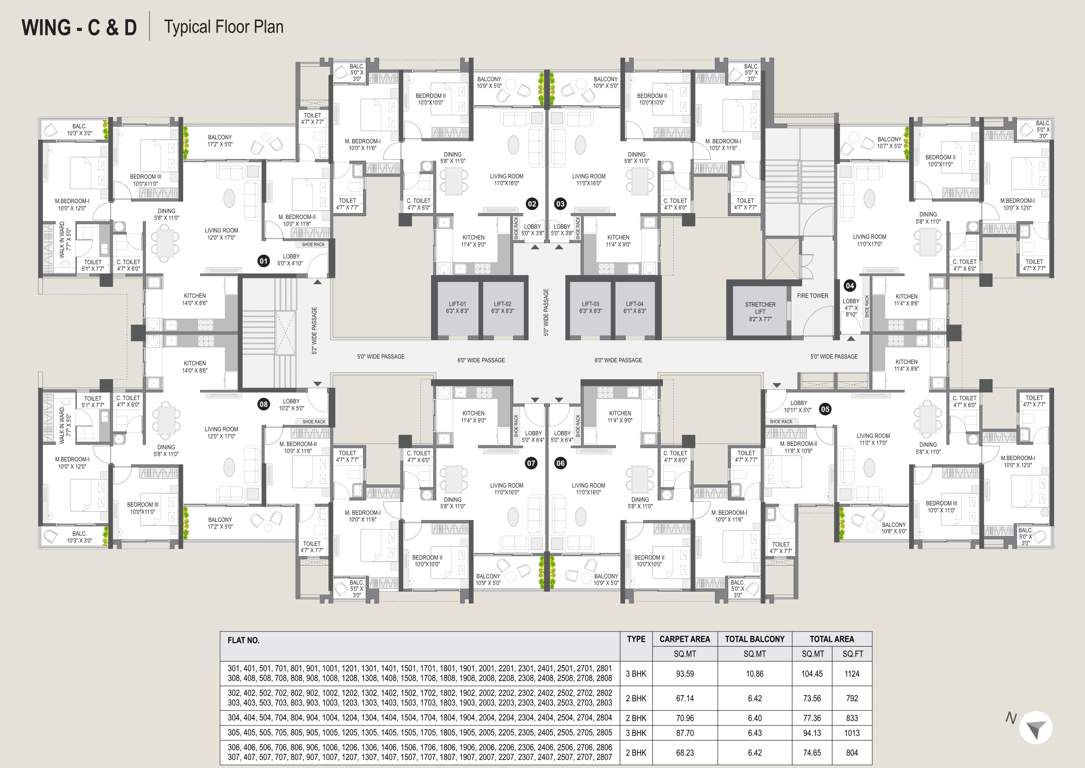  imperio towers Imperio Towers Wing C Cluster Plan from 3rd to 28th Floor