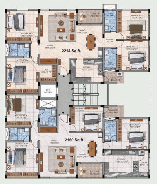 aurum Aurum Cluster Plan from 1st to 3rd Floor