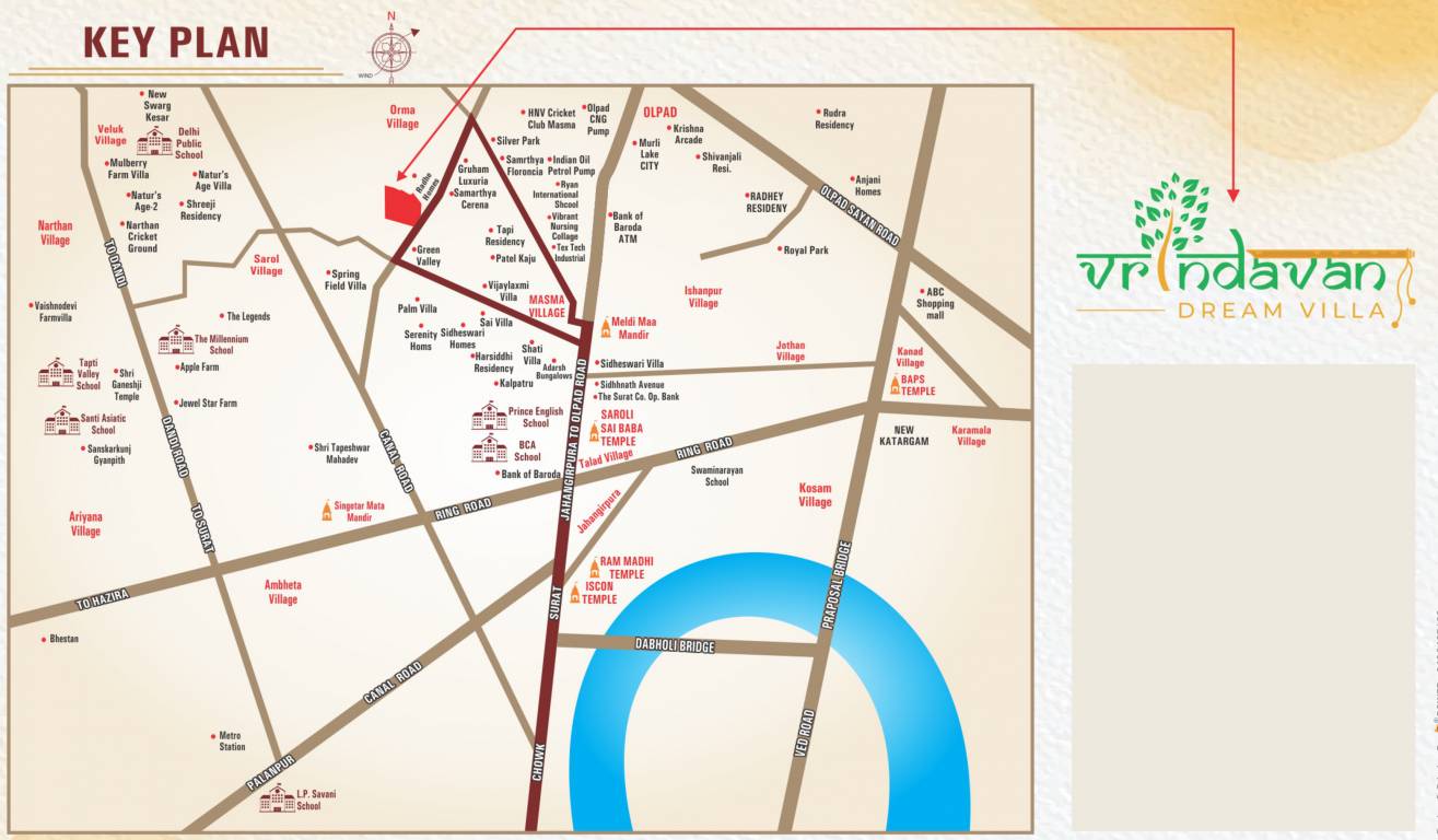  vrindavan dream villa Location Plan