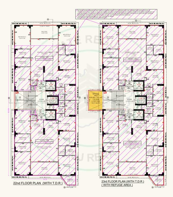  the fourfront residency The Fourfront Residency Cluster Plan from 22th to 23th Floor