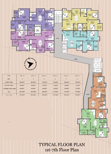 aronica-palace Aronica Palace Cluster Plan from 1st to 7th Floor