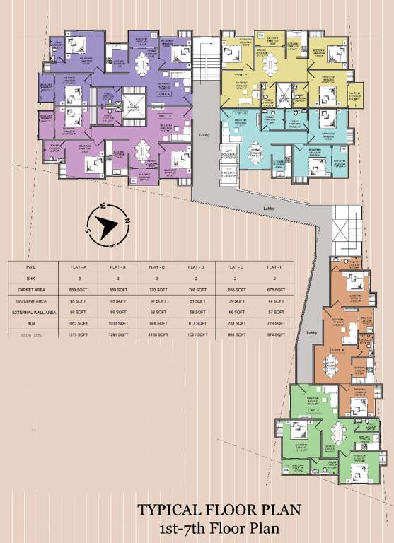  aronica palace Aronica Palace Cluster Plan from 1st to 7th Floor