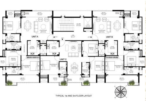  sorai-saapori Sorai Saapori Cluster Plan from 1st to 3rd Floor