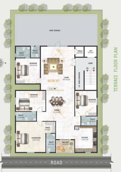  vaibhav-elite-enclave Terrace  Cluster Plan