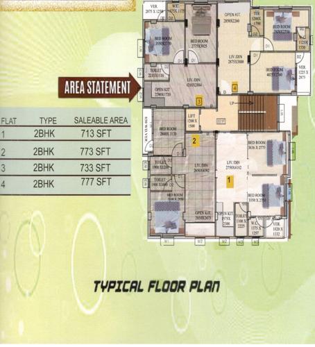  chandrakanan-apartment Chandrakanan Apartment Cluster Plan from 1st to 4th Floor