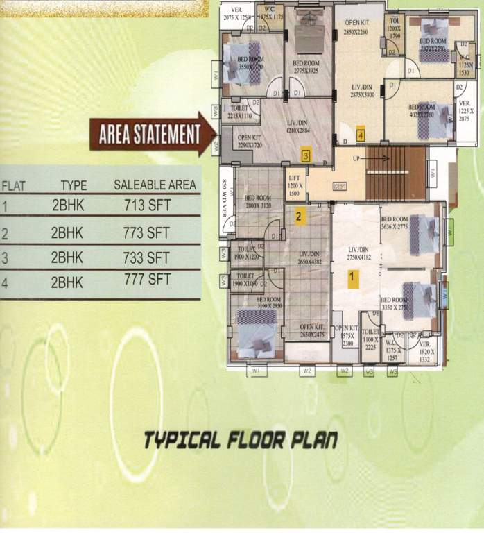  chandrakanan apartment Chandrakanan Apartment Cluster Plan from 1st to 4th Floor