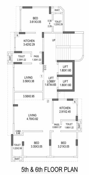  paradiso Aditya Paradiso Cluster Plan from 5th to 6th Floor