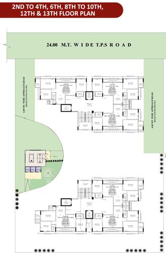  setu Block A & B Cluster Plan for Typical Floor