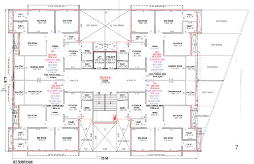  the-waterside-living Block  A Cluster Plan for 1st Floor