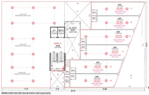  the-waterside-living Block  A Cluster Plan for ground Floor