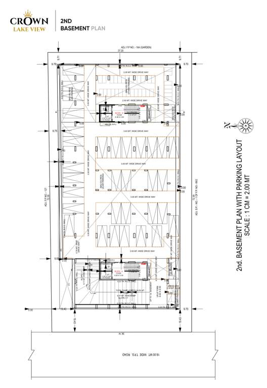  crown lake view Block A & B Cluster Plan for 2nd basement Floor